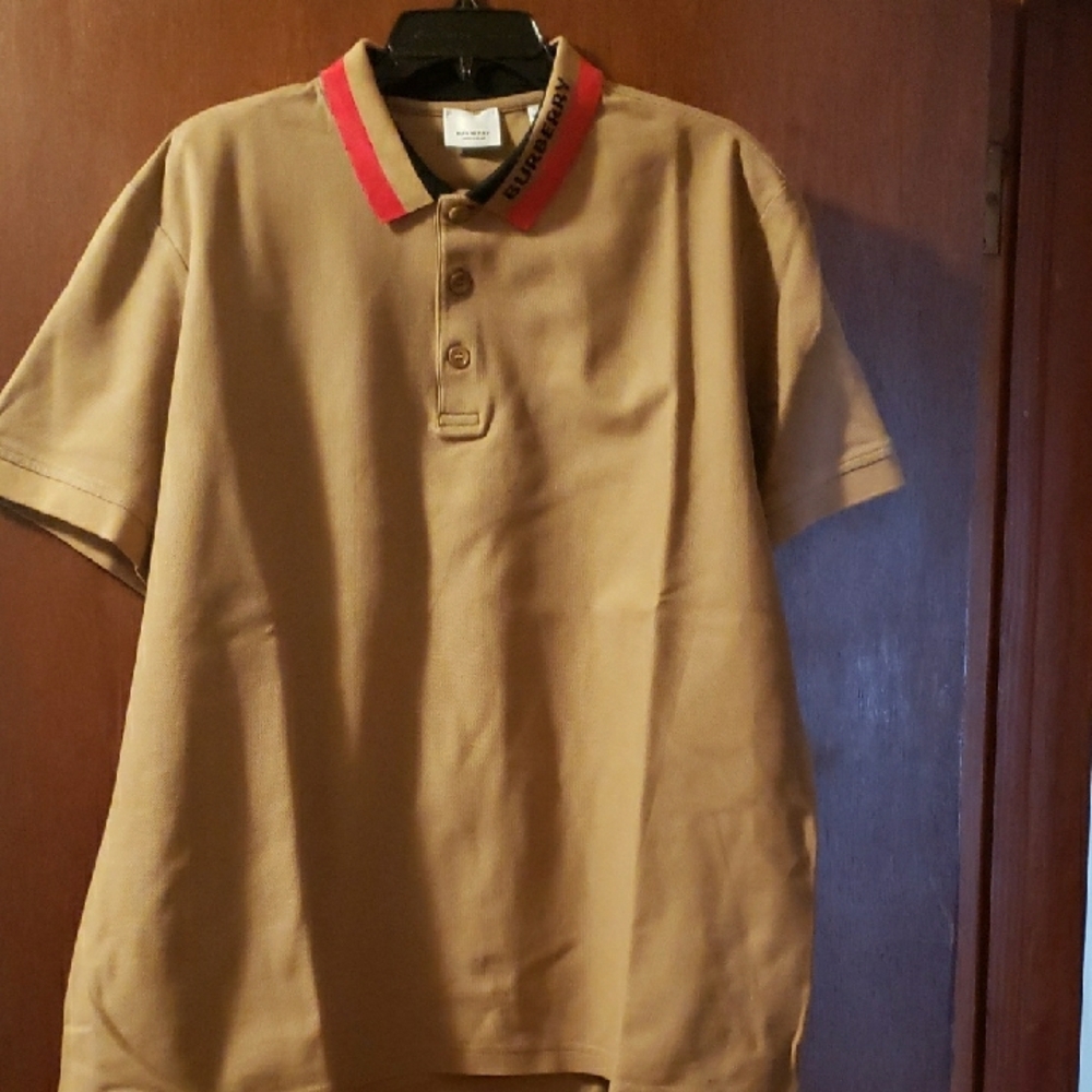 Burberry Tan Polo Shirt for Men, Size 3X